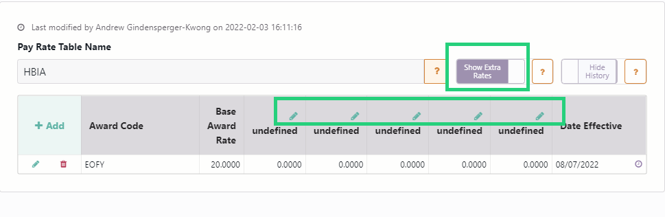 Create a New Pay Rate Table