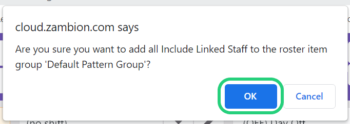 Assign Employees to the Pattern Group in Roster Pattern Designer