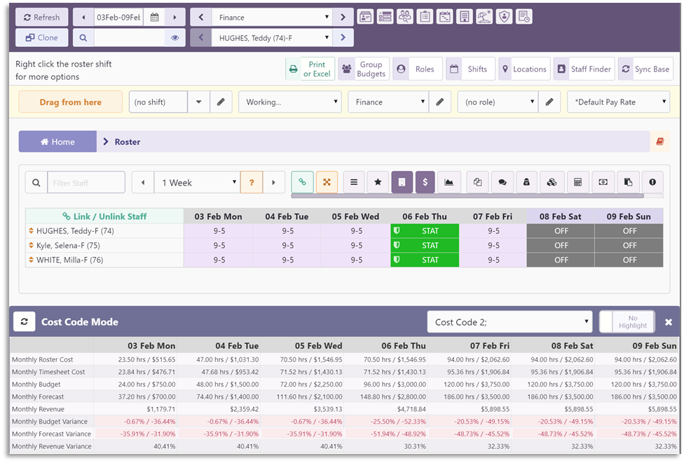 Add Budgets, Forecast, & Revenue to your Rosters