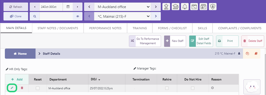 Edit an Employee’s Date of Joining