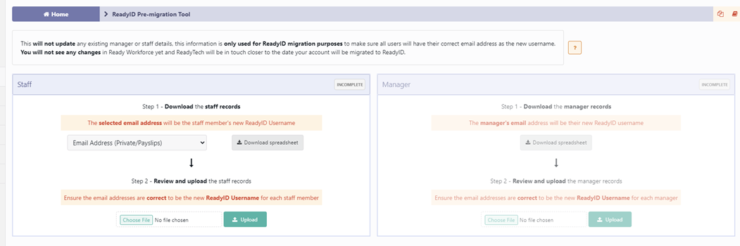 ReadyID Pre-Migration Tool