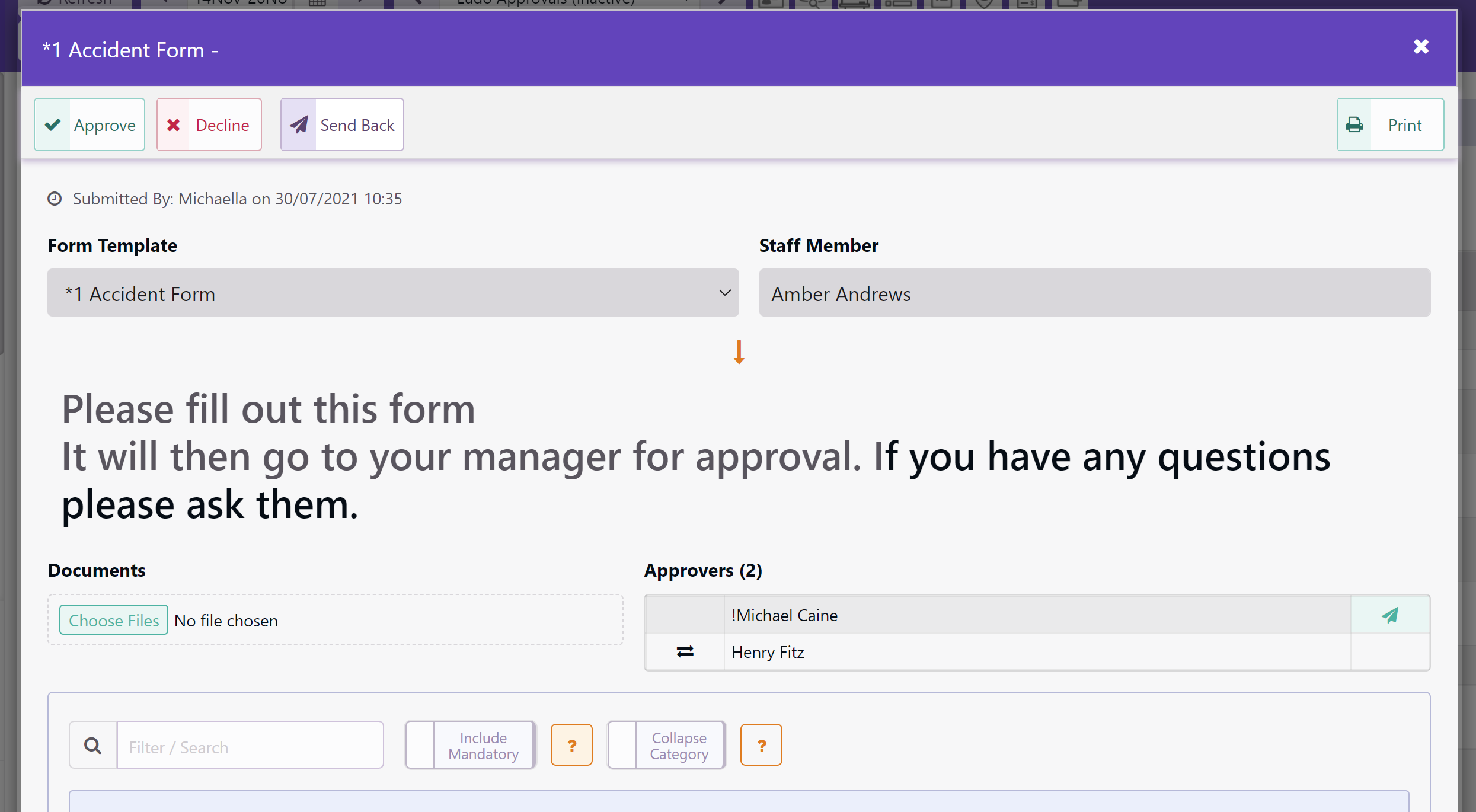 Attach a Document to a Form