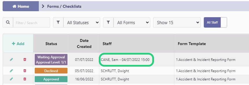Create a Form Default Title