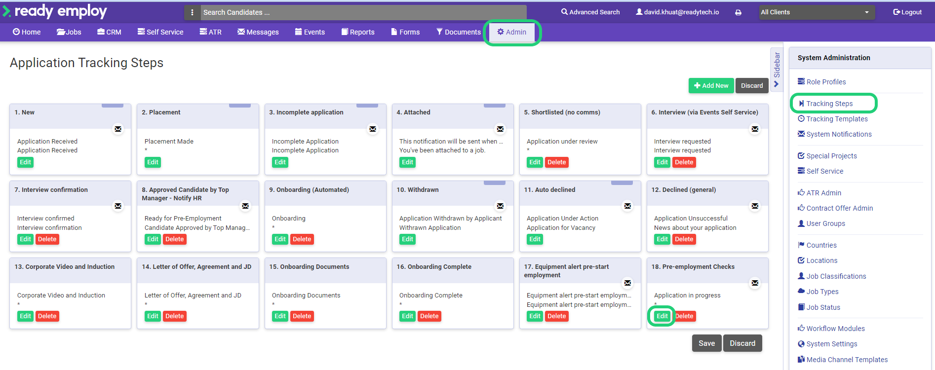 Adding SMS to a Tracking step