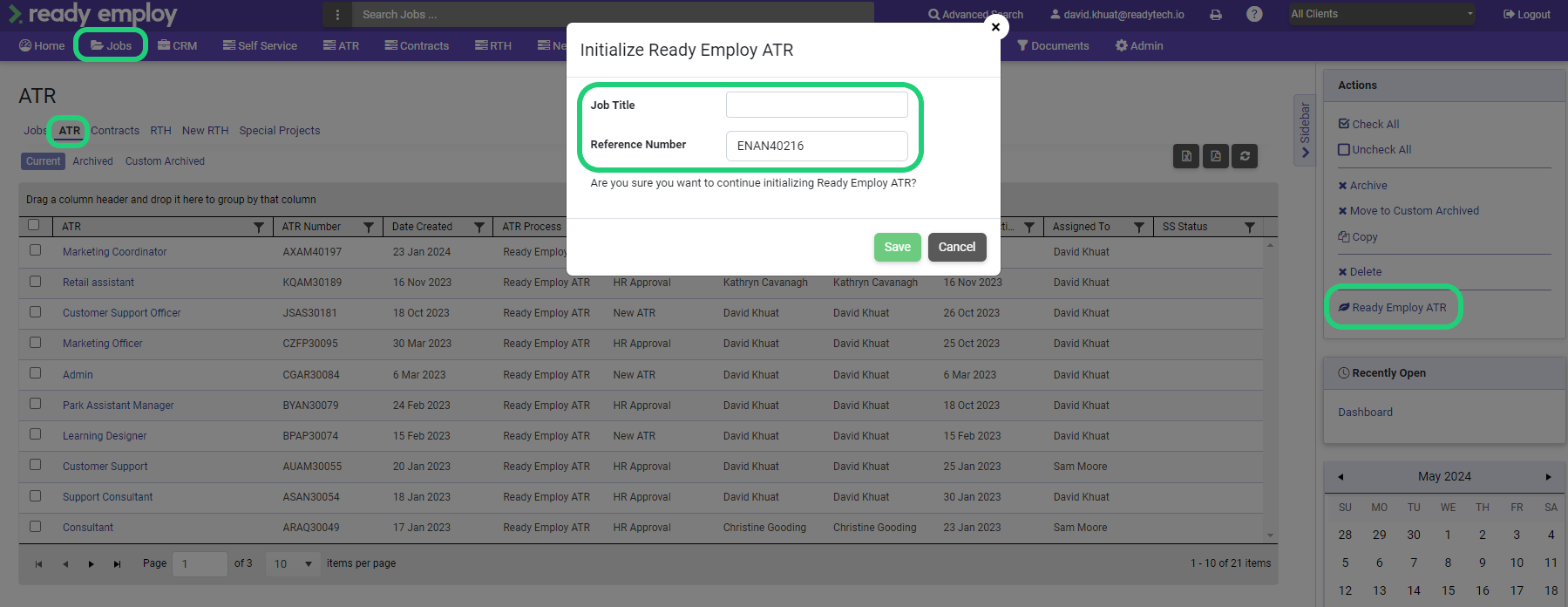 Managing and Processing ATRs