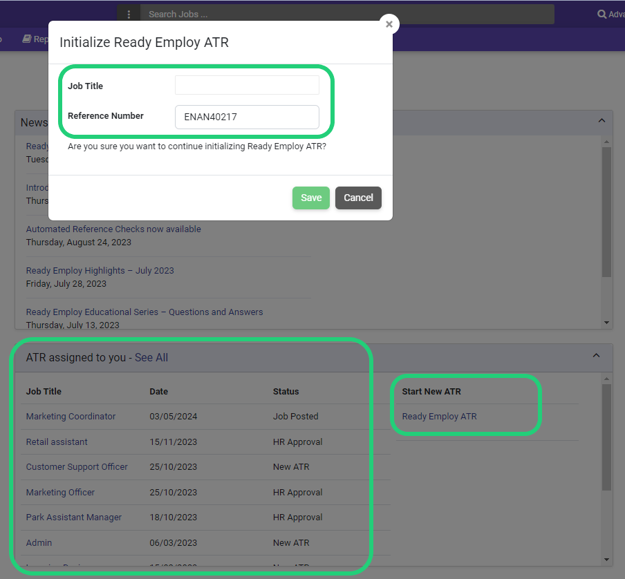 Managing and Processing ATRs