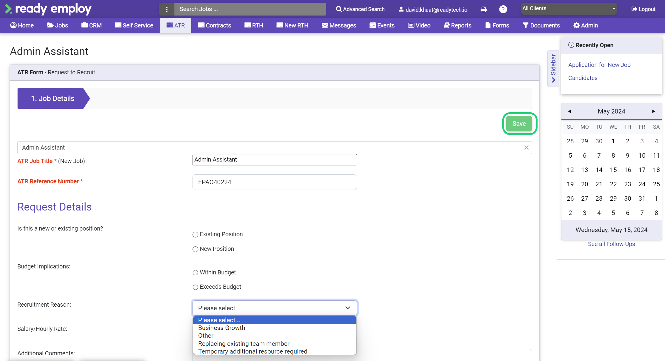 Managing and Processing ATRs