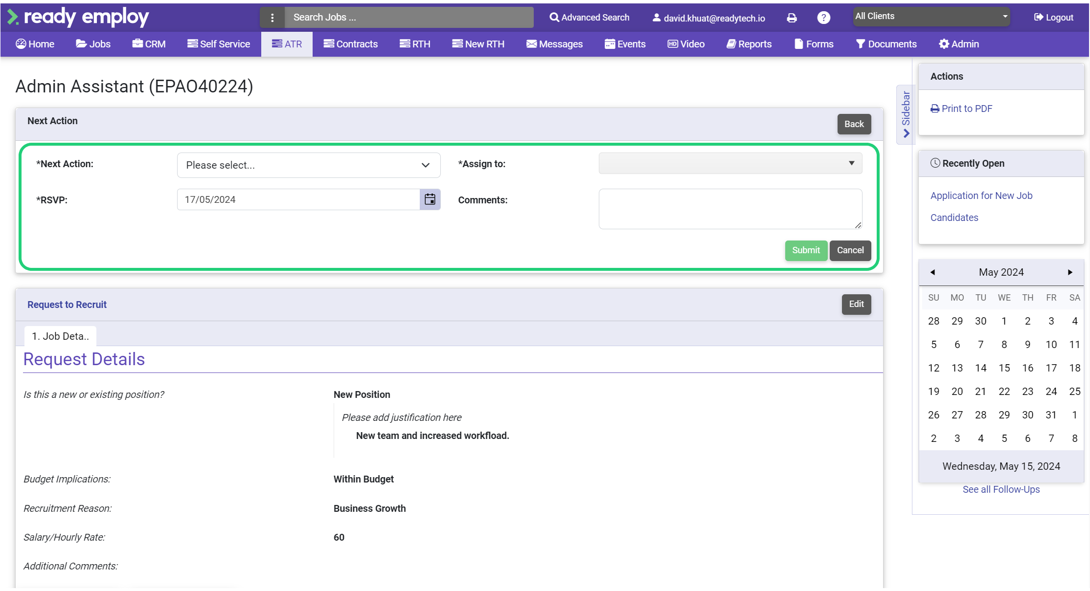 Managing and Processing ATRs