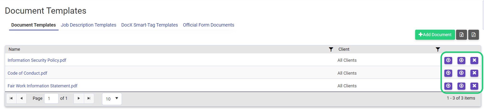 Uploading a Document
