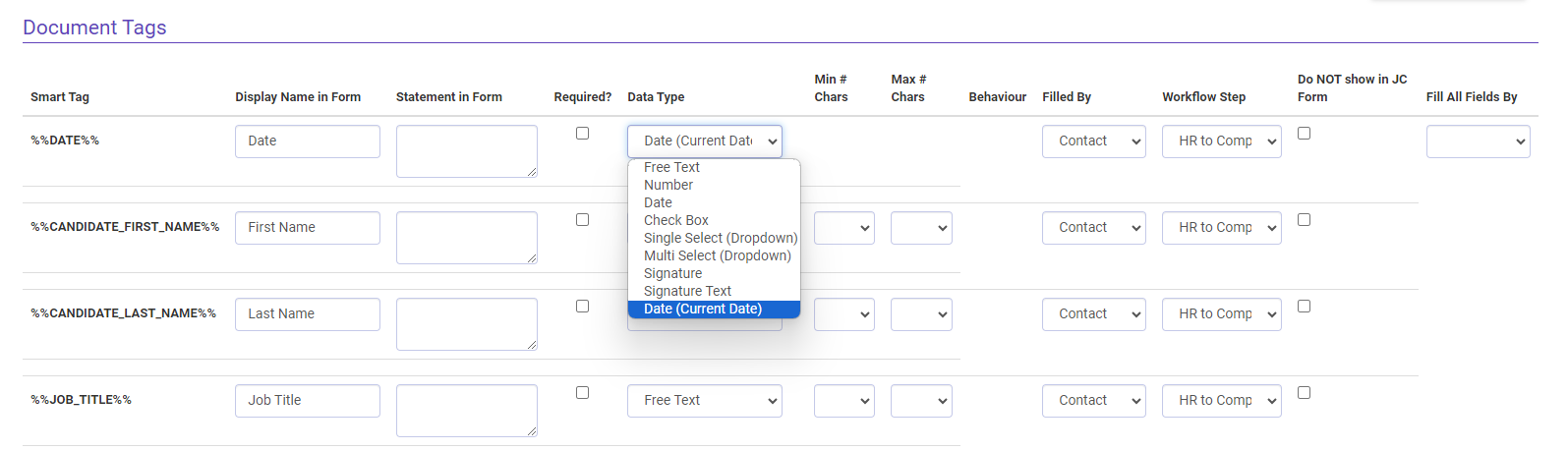 Smart Tags for Official Documents
