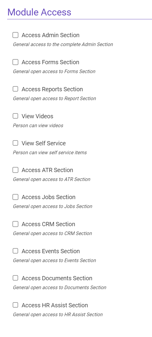 Module Access