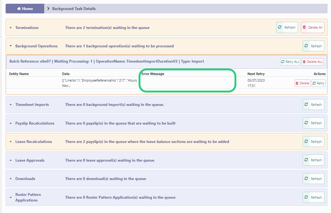 Background Tasks